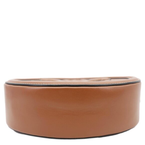 Celine Triomphe Oval Calfskin Cuir Shoulder Bag Tan - Picture 10 of 12